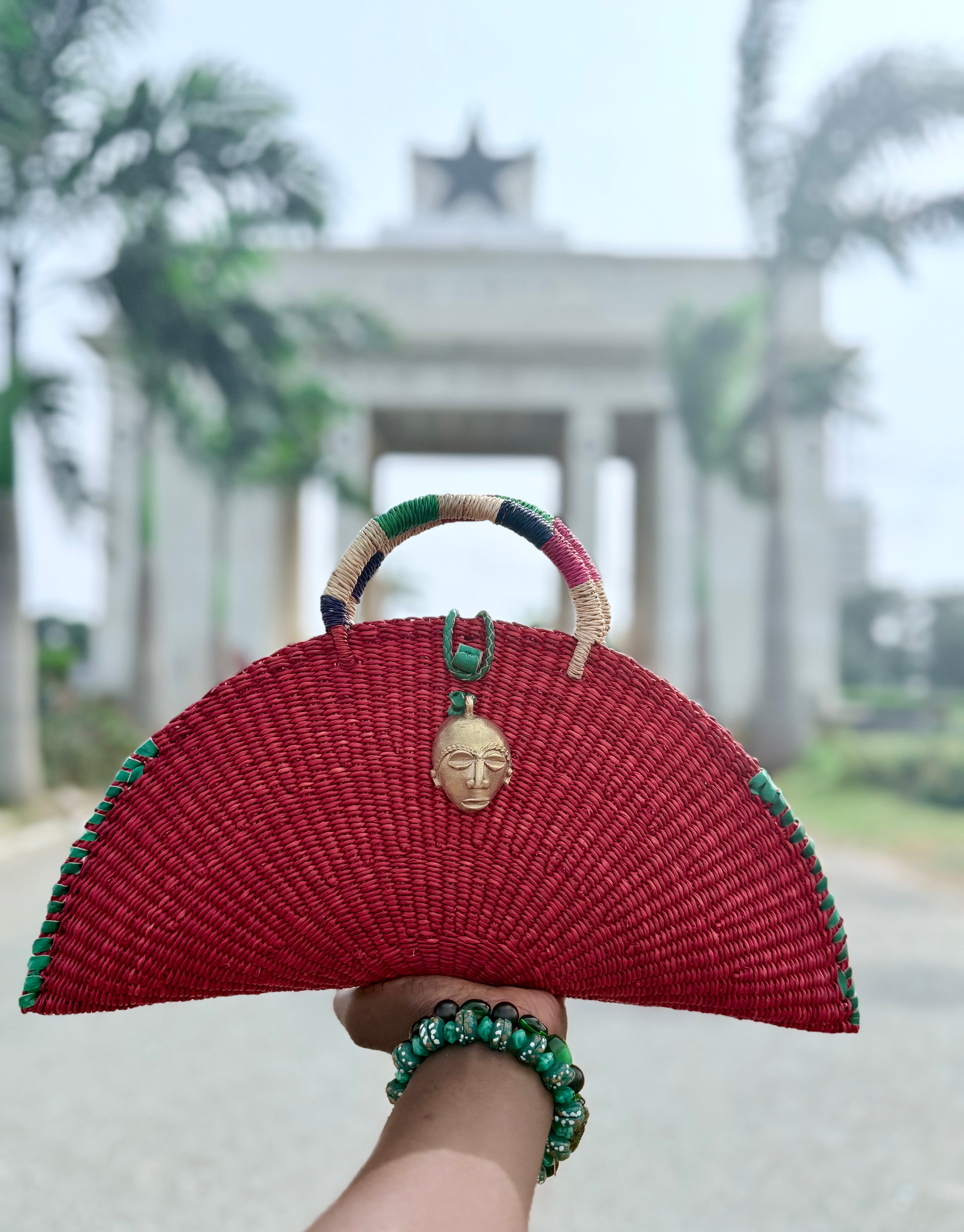 Kongo Handwoven Mini  Red Handbag