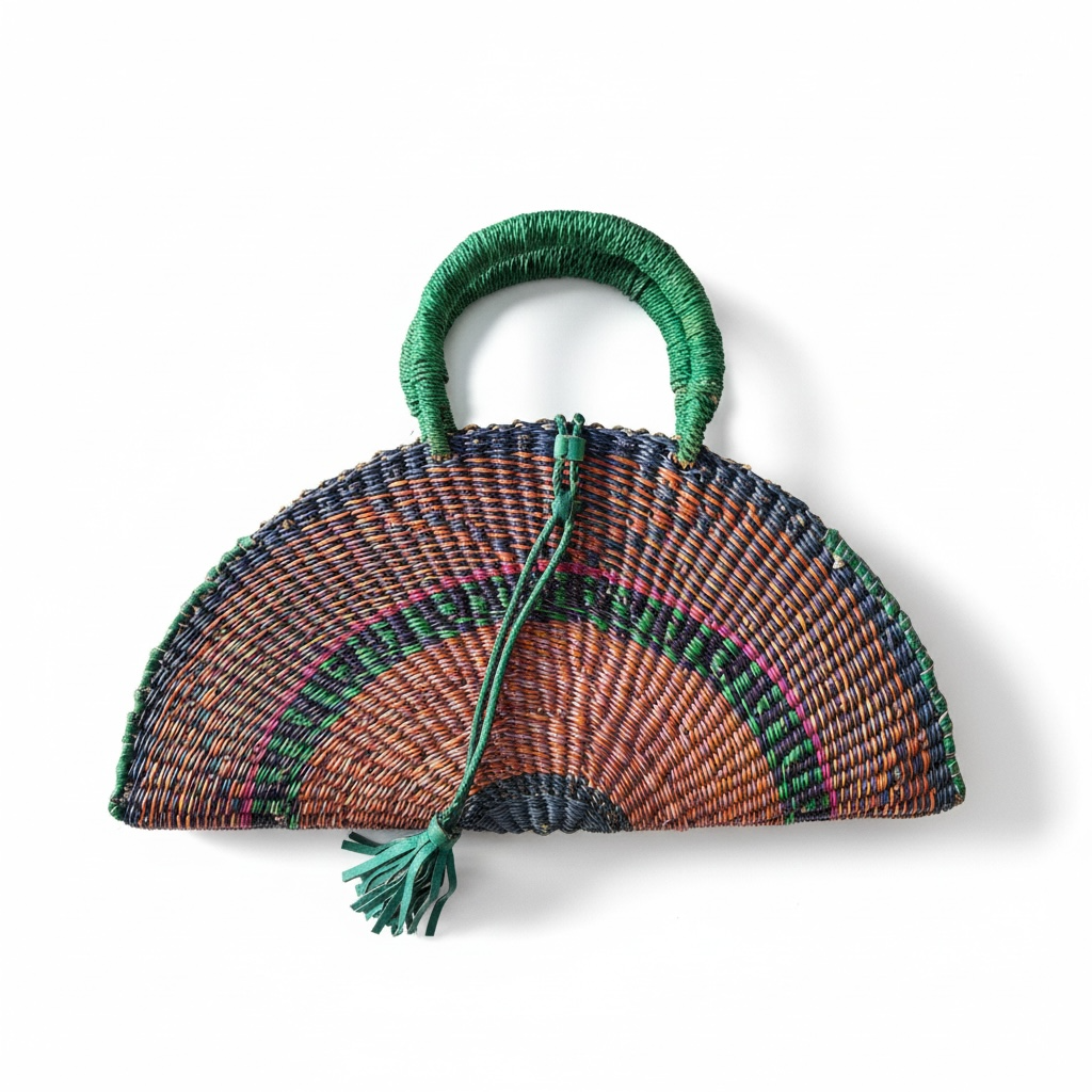 Kusana Large Handwoven Bag — Green Earth Arc