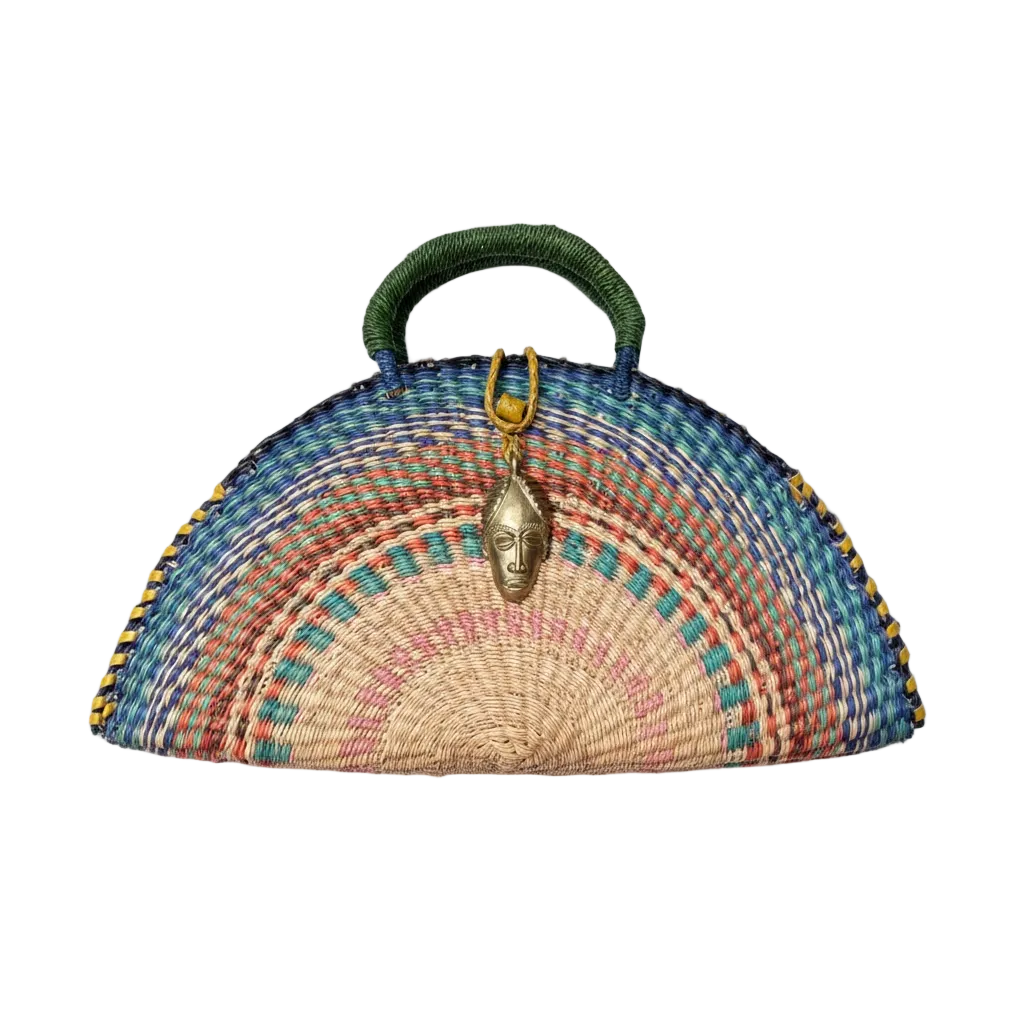 Large KUSANA Handwoven Bag – Multicolour Arc